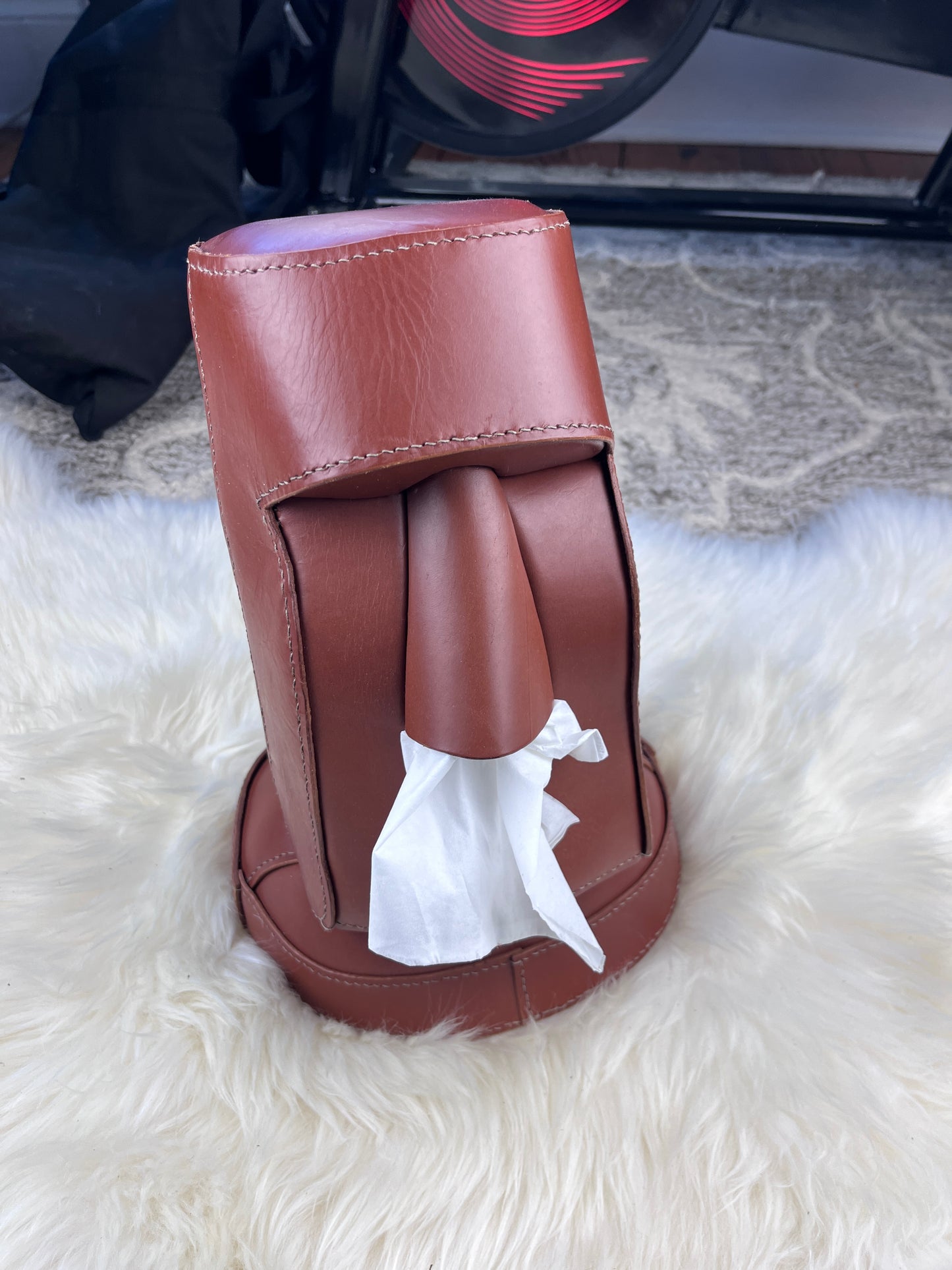Moai home decor tissue holder