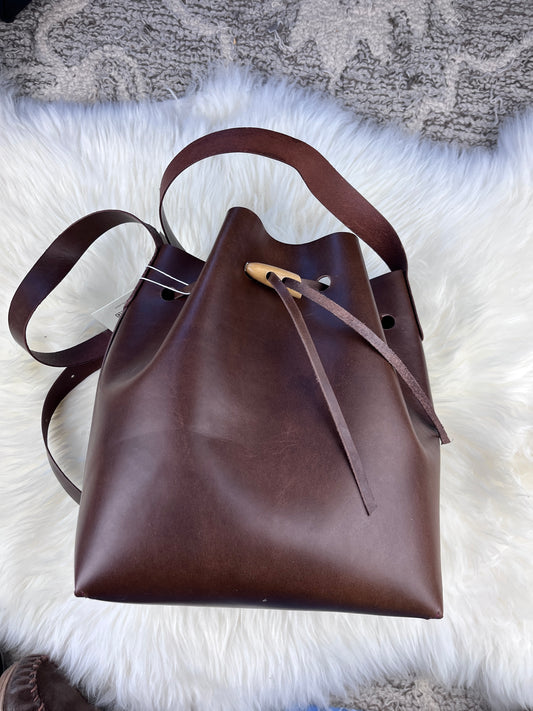 Choco cherry handsewn purse